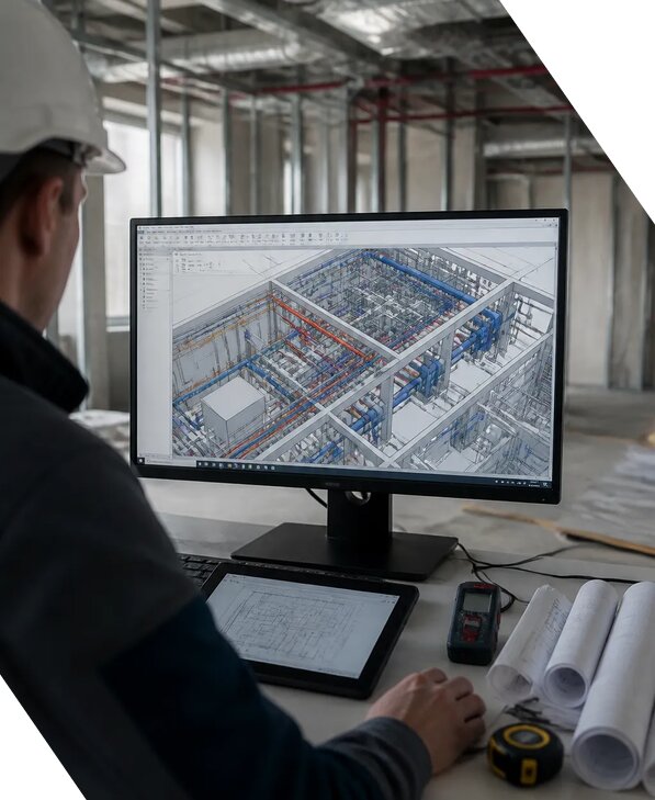Создание BIM модели инженерных сетей для объектов в Алексеевке